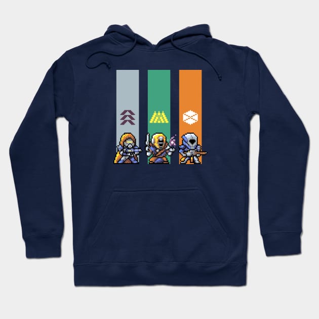 Year 1 Guardians Pixel Art Hoodie by Spykles